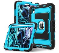 HYUKcase Case for iPad mini 7 A17 Pro 2024/iPad Mini 6 2021 8.3 Inch iPad mini 7th/6th Gen,Stand & Pen Slot, Heavy Duty Shockproof Cover,Suitable as A Gift (Black-Blue)