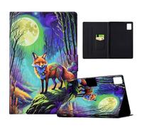HYUKcase Case for Lenovo Idea Tab TB336FU TB336ZU 11.0 inch 2025/Tab K11 Gen 2,Shockproof PU Leather Cover with Card Slot,Smart Wake Sleep Stand Cover (Fox)