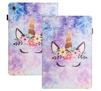 HYUKcase case for Lenovo Tab M10 Plus 3rd Gen Case 10.6 Inch 2022(TB125FU/TB128FU/TB128XU),Anti-Slip Stand Soft TPU Back Protective Cover with Elastic Strap,Card Slots+Pencil Holder (Smile)