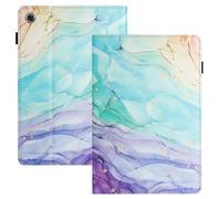 HYUKcase case for Lenovo Tab M10 Plus 3rd Gen Case 10.6 Inch 2022(TB125FU/TB128FU/TB128XU),Anti-Slip Stand Soft TPU Back Protective Cover with Elastic Strap,Card Slots+Pencil Holder (Oil Painting)