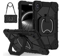 HYUKcase Case for Lenovo Tab One/Lenovo Tab K9 TB305FU/XU,Shockproof Duty Cover with Hand Shoulder Strap/360 Rotatable Kickstand/Pencil Holder (Black)
