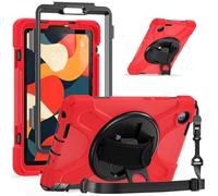 HYUKcase Case for Lenovo Tab One/Lenovo Tab K9 TB305FUXU,with 360°Rotatable Stand & Shoulder Strap, Heavy Duty (Red)