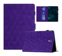 HYUKcase Case for Samsung Galaxy Tab A 10.5 2018 Model SM-T590/T595/T597,Anti-Slip Stand Soft TPU Back Protective Cover with Elastic Strap,Card Slots+Pencil Holder (Purple)