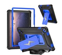 HYUKcase Case for Samsung Galaxy Tab A11+ 11.0 inch 2025 Tablet SM-X230,3-in-1 Shockproof Tablet Case, Plastic+Silicon with Kickstand,No Screen Protector (Black Blue)
