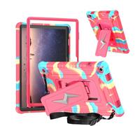 HYUKcase Case for Samsung Galaxy Tab A11+ 11.0 inch 2025 Tablet SM-X230,3-in-1 Shockproof Tablet Case, Plastic+Silicon with Kickstand,No Screen Protector (Camouflage Rose Red)