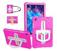 HYUKcase Case for Samsung Galaxy Tab A11+ Plus Case 11" 2026 /A9+ Plus 11” 2023,Shockproof and Anti Fall,with Bracket,equipped with Shoulder Strap,and Carrying Handle (Rose Red)