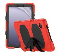 HYUKcase Case for Samsung Galaxy Tab A7 Lite 8.7 Inch 2021(SM-T220/T225/T227) with Screen Protector Pencil Holder,[Built-in Stand] Heavy Duty Military Grade Rugged Protective (Red)