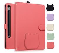 HYUKcase case for Samsung Galaxy Tab S10 FE Plus 13.1-Inch 2025 - Model SM-X620/SM-X626B,Shockproof Flip Cover with Auto Sleep/Wake with Pencil Holder,Money Pocket,Metal Shoulder Strap (Red)