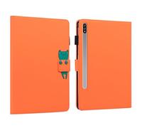 HYUKcase Case for Samsung Galaxy Tab S10 Lite 10.9 Inch 2025 [SM-X400/SM-X406B], PU Leather Flip Folio Case with Card Holders Pencil Holder Kickstand [TPU Inner Shell] Tablet Cover (Orange)