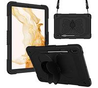 HYUKcase Case for Samsung Galaxy Tab S10 Lite/S10 FE/S9 FE/Tab S9/S8/S7 5G 10.9"/11 Inch,A Beautifully Designed Butterfly Wing Bracket,Heavy Duty Hard Rugged Cover for Kids Girls, (Black)