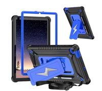 HYUKcase Case for Samsung Galaxy Tab S6 Lite 10.4 Inch 2022/2020 SM-P610/P613/P615/P619,3-in-1 Shockproof Tablet Case, Plastic+Silicon with Kickstand,No Screen Protector (Black Blue)