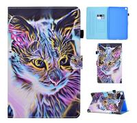 HYUKcase Case for Samsung Galaxy Tab S6 Lite 10.4 Inch 2022/2020 SM-P610/P613/P615/P619,PU Leather Folio Stand Cover with Pen Slot,Auto Wake/Sleep,Multi Angles (Cat)