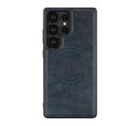 HYUKcase Case for Samsung S25,Magnetic Leather Compatible with MagSafe, PU Cover with Reinforced Protection & Strong Magnetic Ring for Fast Wireless Charging,.Blue