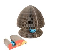 HYuMCCyhT Kitty Curls Cat Toy, Cat Kurlz, Interactive Scratch Pad, Foldable Accordion Cat Toy, Recyclable Cat Scratcher with Ball (Kitty Curls-Orange)