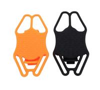 HYUMTODE 2pcs Silicone Bike Phone Mount, Mountain Bike Phone Holder with Double Buckle Fixing, Soft Silicone Base for 4.7-7.2 Inch Cell Phones, Handlebar Cell Phone Clamp for Moto