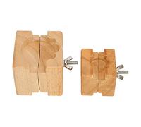 HYUMTODE 2pcs Wooden Watch Movement Holder Base, Watch Repairing Tool Set with Large and Small Sizes, Non - Scratch Composite Wood Stand for Watchmakers and Home Use