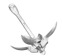 HYUMTODE 3.3lbs Foldable Grapnel, Boat Folding, Stainless Steel Galvanized with A - Shaped Handle, 1.5kg for Marine Boat Yacht Rafts Canoes Kayaks, Durable and C