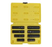 HYUMTODE 8PCS Lug Nut Key Set, Wheel Lock Removal Kit, High Strength Black Oxidation Spline Socket Set for Broken Rusted Lug Nuts, Professional Grade Master Key with Blow Storage Case