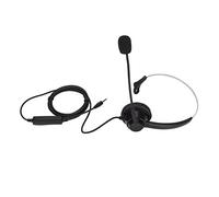 HYUMTODE H360-3.5MV 3.5mm Office Headset, Monaural Call Center Headset with Speaker Volume Control and Mic Mute, ABS Material Wired Telephone Headset for Home Office and Telemarketing