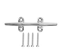 HYUMTODE Heavy Duty 316 Stainless Steel Boat Cleat, Open Base Dock Cleat with Installation Screws, Mirror Polished Marine Tie Cleat for Boats Yachts and Deck Mounting (SS316-6 Inch)