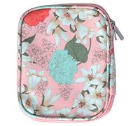 HYUMTODE Oxford Crochet Storage Bag, Knitting Tote with Large Capacity for Yarn Needles and Tools, Portable Pink Lily Design for Travel Home or Craft Use