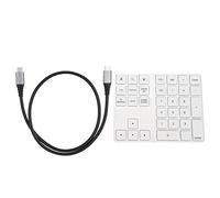 HYUMTODE Wireless Number Pad BT Numeric Keypad 34 Key Keyboard with Dual USB 3.0 HUB Type - C for Android, Aluminum Alloy Bluetooth Keypad for Office Home Use (Silver)