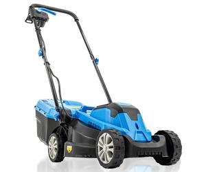 Hyundai 1300W Electric Lawn Mower - 33cm Lightweight Corded Lawnmower, 30L Grass Box, Foldable Handle, 3 Cutting Heights, Ideal for Small Gardens - 3 Year Warranty