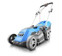 Hyundai 15'' / 38cm 1600w Electric Lawnmower with Rear Roller with Mulching Feature 40 Litre Collection Bag and 5 Cutting Heights with 10m Power Cable