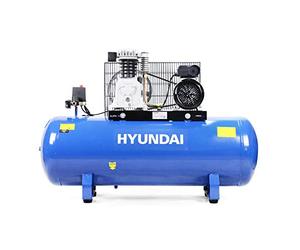 Hyundai 150L Air Compressor 3HP Twin Cylinder Belt Drive, 14CFM 145psi Low Noise Electric Workshop Compressor for Tools, Spray Painting & Inflation