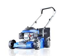 Hyundai 16"/40cm 79cc Petrol Lawnmower, 6 Adjustable Cutting Heights, 40l Grass Collector Bag, Foldable Handles, 19kg & 3 Year Warranty