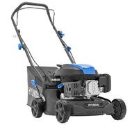 Hyundai 16" / 40cm Petrol Lawnmower, 139cc 4-Stroke Engine, Hand Push, 7 Cutting Heights 25-75mm, 40L Grass Bag - 3 Year Warranty