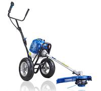 Hyundai 52cc Petrol Wheeled Grass Trimmer 43cm Cutting Width Large Wheels HYWT5200X