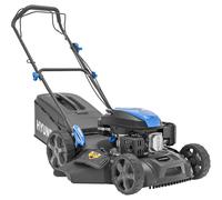 Hyundai 18” 46cm Self-Propelled Petrol Lawnmower, 139cc 4-Stroke Engine, 4-in-1 Mulch Bag Side & Rear Discharge, 60L Grass Box, St