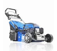 Hyundai 19"/48cm 139cc Self-propelled Petrol Roller Lawnmower, 5 Adjustable Cutting Heights, 70l Grass Collector Bag, Foldable Handles, 3 Year Warranty