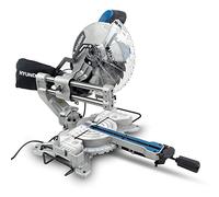 Hyundai 2000W Electric Sliding Mitre Saw with 255mm Blade, Laser Guide, 90mm Cutting Height & 0-45° Bevel - Powerful Chop Saw with Vacuum Port for Precision Wood Cutting