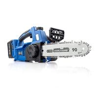 Hyundai 20v 10" Bar Lithium-ion Brushless Cordless Chainsaw with 4ah Battery and Charger, Average Run Time Up to 52min, Lightweight & Powerful Chain Saw, 3 Year Warranty