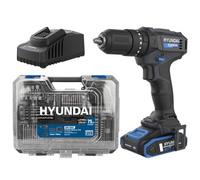 Hyundai 20V 50Nm Cordless Brushed Hammer Drill, 2-Speed, 13 mm Chuck Led Light Hd20S-50Tt