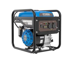 Hyundai 3.3kW / 3300W Petrol Open Frame Inverter Generator, Recoil Start, 3.0kW Continuous, 7.5L Long-Run Tank, Pure Sine Wave