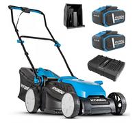 Hyundai 38cm / 15" 40V (2x20V) 3-in-1 Brushless Cordless Lawnmower, 36L Bag