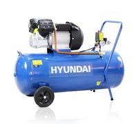 Hyundai 3HP 100L Electric Air Compressor 14CFM, V-Twin Direct Drive, 116 PSI, Portable Workshop Compressor with 5pc Tool Kit & Twin Outlets