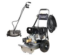 Hyundai 4000psi 420cc 15L/min Petrol Pressure Washer & 24" Flat Surface Cleaner