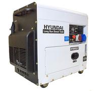Hyundai 5.8kW / 7.5kVA* Diesel Generator, Multi-phase 230v & 400v, Max Power Three Phase / Single Phase, Long Run Tank