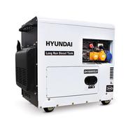 Hyundai 5.8kW / 7.5kVA* Silenced Diesel Generator, 3000rpm, Long Running Standby, 230v Single Phase Output