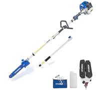 Hyundai 52cc Long Reach Petrol Pole Saw/Pruner/Chainsaw 26cm Bar & Up to 2.7m Reach, Anti-Vibration, Triple Split Shaft with 3 Year Warranty