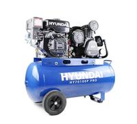 Hyundai 7HP 90L Heavy Duty Petrol Air Compressor, 10.7 CFM, 145 PSI, Belt Drive, Portable Professional Compressor - 2 Years Warranty