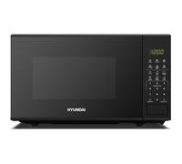 Hyundai 800W 20L Black Digital Microwave, Stainless Steel Interior, 11 Power Levels, Automatic Defrost, 6 Auto Cook Modes, Clock a