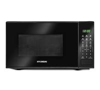 Hyundai 800W 20L Black Digital Microwave, Stainless Steel Interior, 11 Power Levels, Automatic Defrost, 6 Auto Cook Modes, Clock and Timer, Digital
