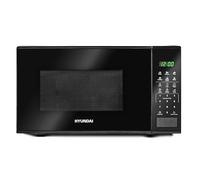 Hyundai 800W 20L Black Digital Microwave, Stainless Steel Interior, 11 Power Levels, Automatic Defrost, 6 Auto Cook Modes, Clock and Timer, Digital Controls, Easy Clean & Child Lock