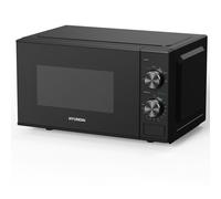 Hyundai 800W 20L Black Solo Microwave Dial Control Stainless Steel Interior