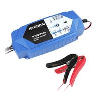 Hyundai Battery Charger HYSC-7000 | 12V/24V | Intelligent Charger for Car Battery, Motorcycle, Boat | AGM, AGM+, EFB, Gel, Wet, MF, 12V Lithium Ion, LIB | Temperature Compensation, Repair Mode